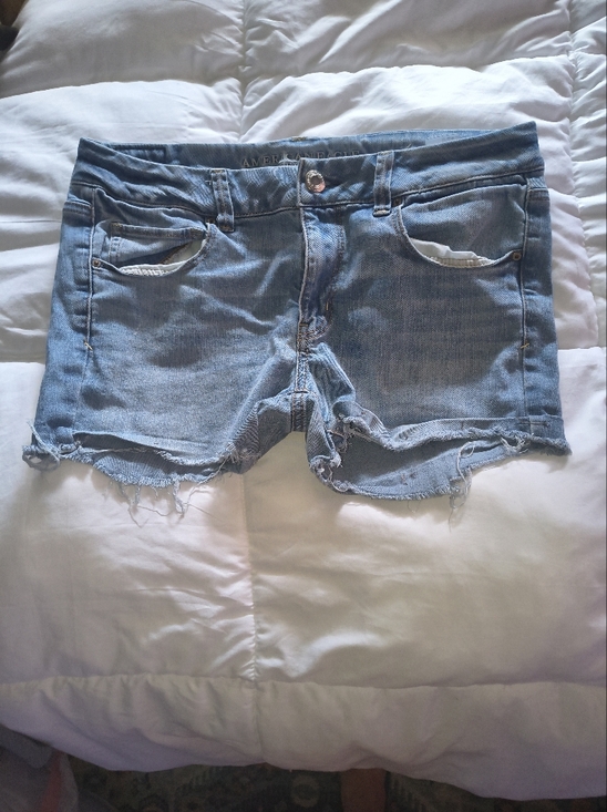 American Eagle Outfitters Pants - American Eagle Outfitters Light Blue Denim Shorts with Contrast Stitching